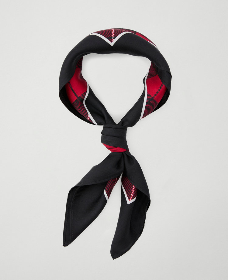 Weekend Collection Plaid Little Silk Scarf