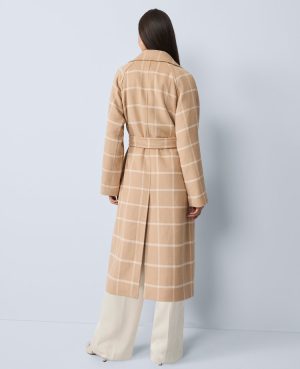 Plaid Belted Coat