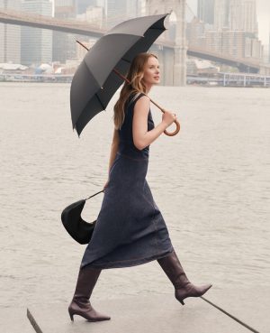 Petite Weekend Collection Crew Neck Flare Midi Dress