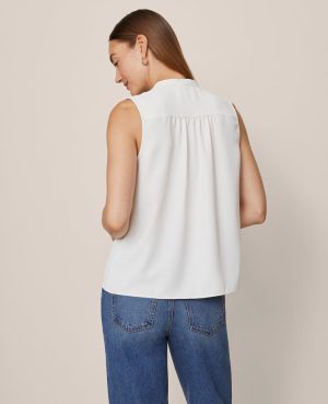 Petite Ruffle Sleeveless Blouse