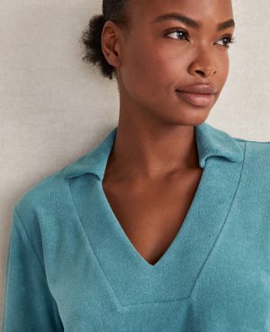 Haven Well Within Terrycloth V-Neck Top