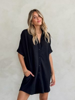 Sienna Textured Shirt Dress