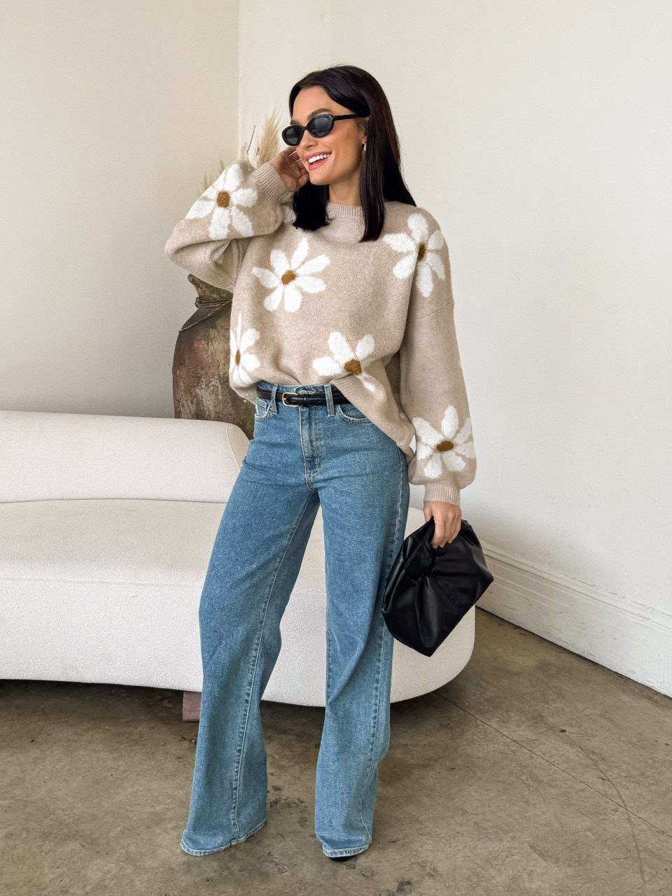 Daisy Baby Sweater in Beige