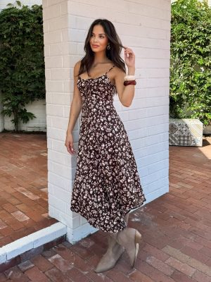 Terra Floral Midi Dress