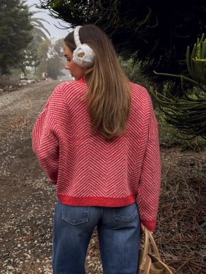 Cranberry Button Knit Sweater