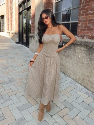 Harlow Gingham Midi Dress