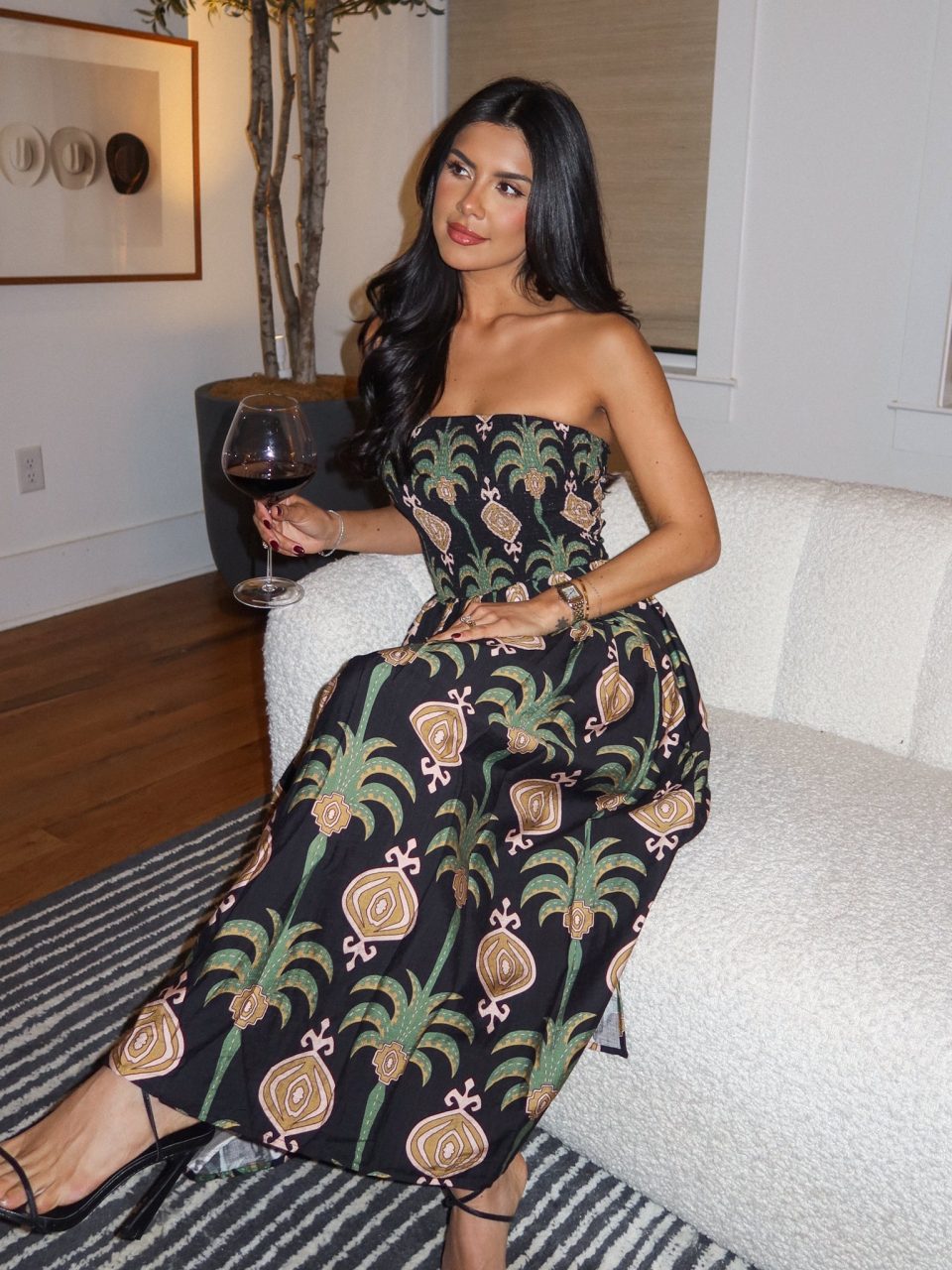 Palmilla Smocked Midi Dress